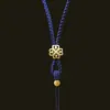 Corda Importada Pingente Trevo de Quatro Folhas Cordão Colar Cordão Corrente de Suéter Gancho Pingente de Prata Cera de Abelha Cordão para Pendurar Joias Lanyard para Celular