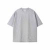 Camiseta Masculina de Manga Curta para Primavera/Verão 385g Pesada, Marca da Moda, Cor Sólida, Corte Solto, Fabricante Personalizado