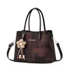 Bolso casual de gran capacidad para mujer 2026 nueva moda bandolera para ir al trabajo popular a cuadros bolso de mano relajado
