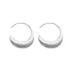 Ganchos para Oreja Curvos Estilo Coreano Cepillados en Forma de C para Mujer, Pendientes Curvos Elegantes con un Toque Sencillo y de Alta Gama, un Regalo de Moda para tu Novia, Envío Gratis