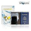 Porta pasaporte con borde único transfronterizo de mármol bronceado, juego de protección para pasaporte multicolor.