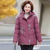 Chaqueta de invierno con forro polar y acolchada de algodón, abrigo de madre, abrigo acolchado de algodón, estilo occidental, invierno, abuela, nuevo para personas de mediana edad y mayores, chaqueta larga acolchada de algodón
