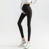 1801 # Calça Shark Sem Costura para Gestantes, Calça com Suporte para Barriga Primavera e Outono, Roupa Externa Esportiva Elástica Justa, Leggings Finos da Moda