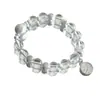 Pulsera de Cristal Natural para Estabilizar Emociones, Pulsera de Cristal Blanco, Simple y Minimalista, Lujo Ligero, de Nicho y Exquisita, Regalo para Mejor Amiga