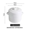 Olla de Cerámica Impermeable para Estofado Hotel Phnom Penh con Tapa Doble Tapa Boles Binaurales para Estofado de Nido de Pájaro con Recipiente Interior Olla para Huevo al Vapor Olla para Estofado Olla Pequeña para Sopa