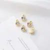 Chapado con Tachuelas de Diamante Piedra de Estrella Colorida Piedra de la Suerte Joyería de Piedra de Nacimiento Accesorios Colgante de Collar DIY Pendientes