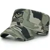 Chapéu Primavera e Verão Bordado de Estrela Verde Militar Moda Masculina Chapéu de Sol Boné Plano Boné Chapéu de Algodão Boné de Beisebol