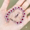 Nova Moda Pulseira de Rubi Sintético Transmissão Ao Vivo Venda Quente Luxo Leve High-End Safira Joia de Mão Criativa para Meninas
