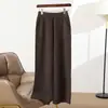 Atacado transfronteiriço do fabricante outono e inverno de 2026 calças largas de cintura alta quentes de cashmere 100% lã australiana com quatro bolsos