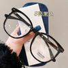 Las gafas de montura negra para miopía de hombre se pueden equipar con montura grande ultraligera sin grado, montura de gafas de moda coreana anti-luz azul, luz simple