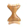 Rascador Masajeador de Cuerno de Sándalo Verde, Peine Masajeador de Cuerno en Forma de Arco, Peine de Madera Portátil para Uso en Casa, Peine de Cuerno Portátil