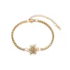 Pulsera Popular Europea y Americana de Acero Inoxidable Hexagrama de Seis Puntas Hueco, Electrochapado Ecológico, Joyería de Mano que No se Desvanece, Venta al por Mayor Transfronteriza