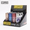 CLIPPER Clifford Corpo de Metal Roda de Lixa Isqueiro Plano Grande Cor Gradiente de Navegação Recarregável a Gás