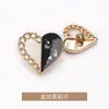 Forma de Corazón Medio Aceite Cosido a Mano Lana de Metal Chaqueta Traje Hebilla Formal Accesorios de Ropa Jinda
