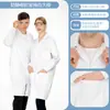 Jalecos brancos para médicos e enfermeiros homens e mulheres, uniformes de trabalho para laboratórios hospitalares e universitários, vestuário de trabalho de manga curta para o verão e manga longa para o inverno