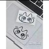 Lindos Dibujos Animados Frijolito Barro Gato Siamés Pegatinas Metálicas Pegatinas Pequeñas Decorativas DIY para Teléfono Móvil Computadora Tableta Pegatinas Cobre