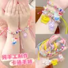 Pulseira Kuromi Infantil Sanrio Meninas Doce Fofa Desenho Animado Feita à Mão Corda de Mão Pequeno Presente Acessórios Delicados