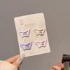 Juego de 4 piezas ~ clip BB de color degradado para niños, oso de dibujos animados, estilo extranjero, lazo, primavera y verano, nueva estrella de cinco puntas, horquilla rota para mujer