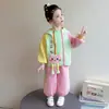 Conjunto de ropa exterior para niña, nueva colección primavera/otoño 2026, ropa deportiva infantil elegante y moderna, conjunto de dos piezas