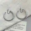 Pendientes de Clip para Mosquiteros para Caras Cuadradas y Redondas, Sin Perforar, Pendientes de Aro Grandes Giratorios, Pendientes Texturizados Estilo Hong Kong para Mujeres, Exagerados
