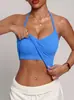 Nuevo Sujetador Deportivo Cruzado de Cuello Halter con Escote en V 2026 para Mujer, Transpirable, que Absorbe la Humedad, Repele el Sudor, Ropa de Yoga para Deportes al Aire Libre y Running