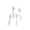 Pendientes de borla de plata 925 para mujer, con diseño geométrico de estrella de cinco puntas y diamantes, exagerados y largos, a la moda coreana