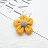 Hebilla Tejida de 5 cm Cosida a Mano Flor de Cinco Pétalos Flor de Tela Hecha a Mano Adornos para el Cabello Tocado Accesorios para Horquillas DIY