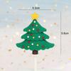 Tarjeta Plug-In Decoración Pastel de Navidad Pegamento Suave Árbol de Navidad Viejo Muñeco de Nieve Alce Adorno Navideño Decoración de Pastel