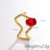 Anillos de Piedras Preciosas con Forma de Ola Más Vendidos en Europa y América, Versátiles Estilos Multicolor, Suministro Transfronterizo por Transmisión en Vivo, En Stock, Dropshipping de Una Pieza