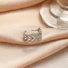 Anillos de Acero de Titanio Europeos y Americanos de Moda con Diseños Geométricos de Plantas, Frutas, Fresas, Espigas de Trigo y Estrellas de Cinco Puntas, Anillos Abiertos Ajustables