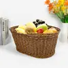 Cesta de Compras Tejida de Mano, Cesta de Almacenamiento, Cesta de Flores de Mano, Cesta de Picnic al Aire Libre, Cesta de Frutas, Dropshipping Transfronterizo