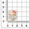 Nuevo gatito de dibujos animados montando a caballo accesorios de resina DIY clip para el pelo brillante material agujero zapatos accesorios para ropa