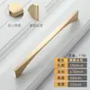 Lujo Nórdico Ligero Mango de Cobre Puro Moderno Minimalista Manija de Puerta de Armario Manija de Cajón Completamente de Cobre Dorado de un Solo Agujero