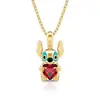 Deseo Estación Independiente Venta Caliente Nueva Personalidad Creativa Europea y Americana Muñeca Stitch Linda Collar de Piedra Hao Amor