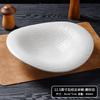 Juego de Platos Creativo de Gama Alta Blanco y Negro Japonés Plato Transfronterizo Tazón de Cerámica Plato de Cena Occidental Plato para Bistec Vajilla de Cerámica