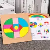 Rompecabezas geométrico con forma de corazón para educación temprana, rompecabezas de formas, colores y gráficos, bloques de construcción educativos para niños, juguetes de jardín de infantes