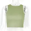 C Exclusivo Transfronterizo Top Corto de Yoga de Verano Color Sólido Estilo Tanque Top Deportivo Sin Mangas Ropa Exterior Capa Base