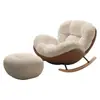 Sillón Mecedora Rosa Cáscara de Huevo Silla de Salón para Balcón, Hogar, Sala de Estar, Sillón Individual, Silla Perezosa de Ocio, Sofá para Dormir