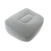 Reposapiés inflable portátil de terciopelo PVC almohadilla para pies pie avión tren coche camping soporte oficina siesta pedal simple