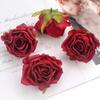 Cabeza de flor de rosa de simulación DIY europea, decoración de flores de simulación de color sólido para el Día de San Valentín, decoración de flores para el hogar del hotel, venta al por mayor