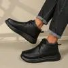 Dropshipping Transfronterizo Zapatos de Algodón para Hombre 2025 Invierno Piel Suave Felpa Engrosados Cálidos Botas de Nieve Zapatos de Cuero para Papá