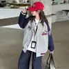 Jaqueta baseball feminina, novo modelo outono 2026, jaqueta baseball estilosa e moderna para meninas mais velhas, top casual para primavera e outono