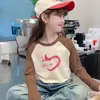 Camiseta Base Manga Longa Infantil Outono Inverno 2025 Nova Super Fofa para Meninas Mais Velhas Blusa Térmica Espessa