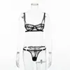 Roupa Íntima Sexy Estilo Europeu e Americano Biquíni Sexy com Aro Quente Peça Única de Três Pontos Roupa Íntima Traje de Casal para Flertar