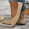 Comércio exterior transfronteiriço malha plus size sapatos femininos 2024 primavera e outono novos confortáveis respiráveis moda Joker sapatos baixos casuais