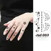 Nuevas pegatinas de tatuaje temporales negras individuales transfronterizas, pegatinas personalizadas para la cara, pegatinas para el brazo, pegatinas para la clavícula, pegatina de tatuaje
