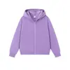 Exclusivo para comércio exterior transfronteiriço: Moletom com zíper de fleece de 230g para homens e mulheres, moletom com capuz e gola redonda, jaqueta versátil de cor sólida