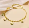 Série de Pulseiras de Aço Titânio Estilo Coreano Pulseira Trevo de Quatro Folhas para Mulheres, Fashionável e Versátil, Pulseira de Aço Titânio de Alta Qualidade, Joia que Não Desbota