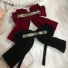 Acessórios de Cabelo Princesa Fuga Presilha Laço de Natal Vestido de Noivado Novo Vermelho Vestido de Brinde Veludo Grande