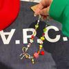 Collar de cuentas con forma de estrella de manzana color dopamina "Apple Paradise", novedad de 2024, cadena de clavícula de lujo para verano.